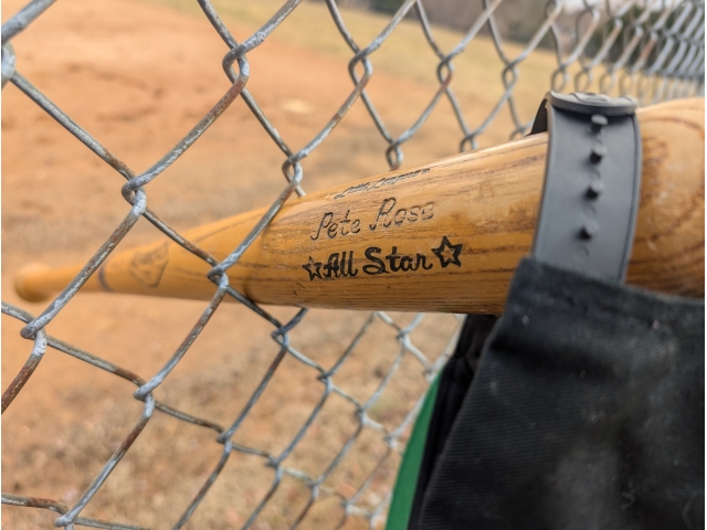 pete rose baseball bat (lightly used)